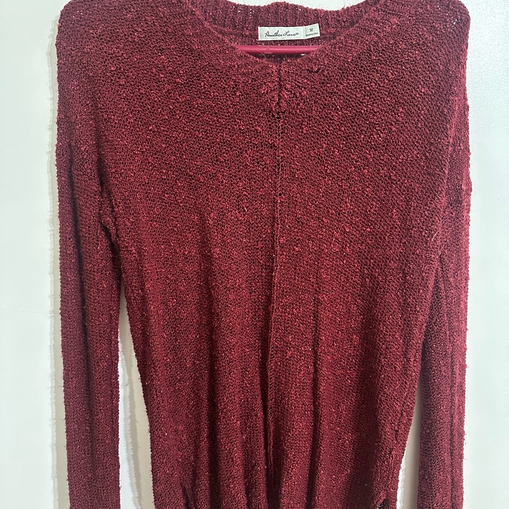 Another Love Burgundy Knit Top